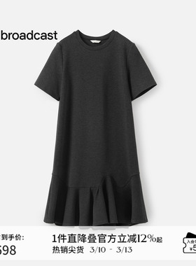 播商场同款宽松简约短袖连衣裙女秋季新款宽松裙子BDS3LD3045