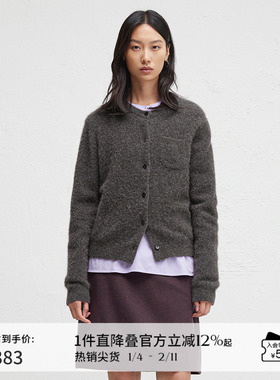 播慵懒风复古羊毛开衫女冬季休闲毛衣外套DDR4UD5060