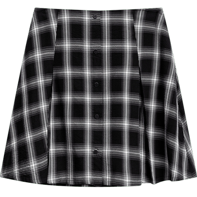 播格纹半身裙女2024夏季新款小个子学院风高腰a字裙DDR2BD5707