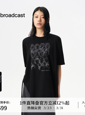 播商场同款宽松复古短袖T恤女春夏松弛上衣BDS3YD3521