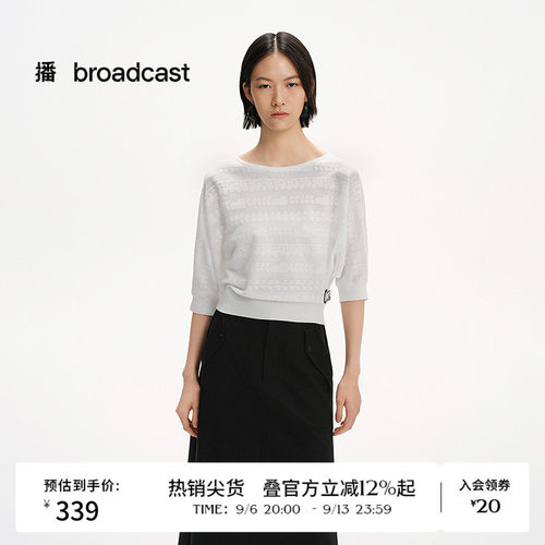 立体提花，罗纹圆领