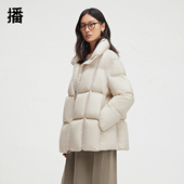 WP90白鸭绒立领宽松羽绒服女24冬季 新款 宽松保暖面包服DDR4RD5080