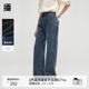 女高腰显瘦宽松直筒长裤 播春秋美式 复古牛仔裤 DDR3KD5017
