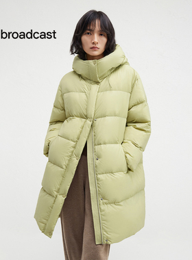 WP 鸭绒羽绒服女24冬季新款中长款宽松保暖外套DDR4RD5114