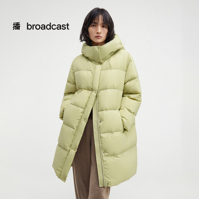 WP 鸭绒羽绒服女24冬季新款中长款宽松保暖外套DDR4RD5114
