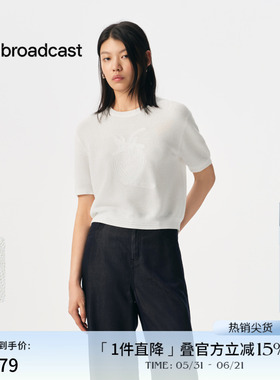 播商场同款短袖针织衫女秋新品洋气减龄上衣BDS3SD3193