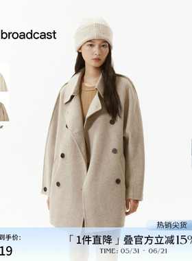 播宽松韩系100%羊毛呢外套女冬季复古气质大衣DDS4AD5126