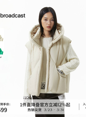 播保暖立领连帽短款羽绒马甲女秋冬时髦外套DDS4RD5267
