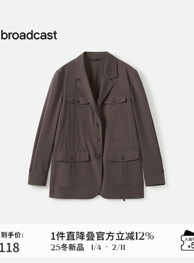 播商场同款通勤收腰西装女25早秋新品休闲宽松外套BDS3XD3064