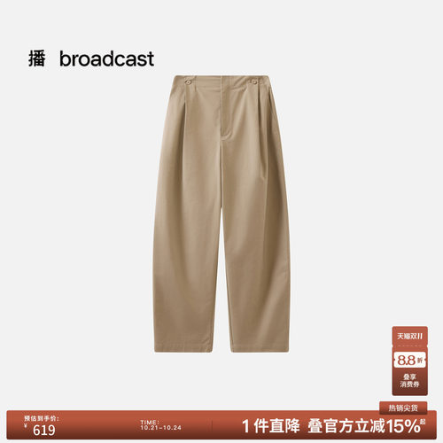 抽褶腰头 叠门扣合