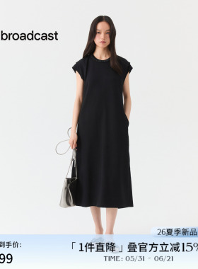 播优雅气质无袖连衣裙女26夏季新款时髦显瘦小黑裙DDT2LD5606