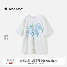 播减龄印花圆领T恤女25夏季新款宽松休闲短袖上衣DDS2YD5925