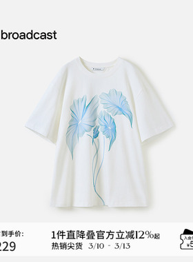 播减龄印花圆领T恤女夏季宽松休闲短袖上衣DDS2YD5925