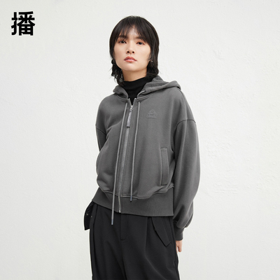 播商场同款小川浩史胶囊慵懒风美式24冬连帽领短外套女BDR4WD4035