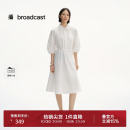 收腰海边长裙DDS2LD5011 法式 播淡人掐腰显瘦短袖 连衣裙女25夏新款