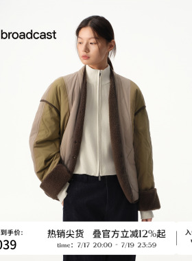 播商场同款撞色拼接宽松棉服女秋冬新款防泼水外套BDS4PD3602