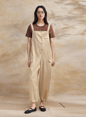 播工装背带裤女商场同款2024夏季新款小个子显瘦休闲裤BDR2JD0685