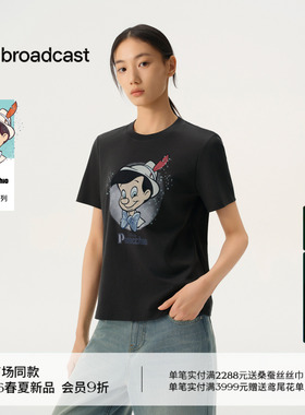 播商场同款迪士尼匹诺曹合作系列圆领短袖T恤女春新款BDT1YD1297