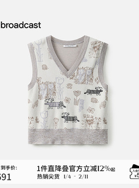 播商场同款Lisa Larson联名系列提花针织衫女25夏新款BDS2SD2105