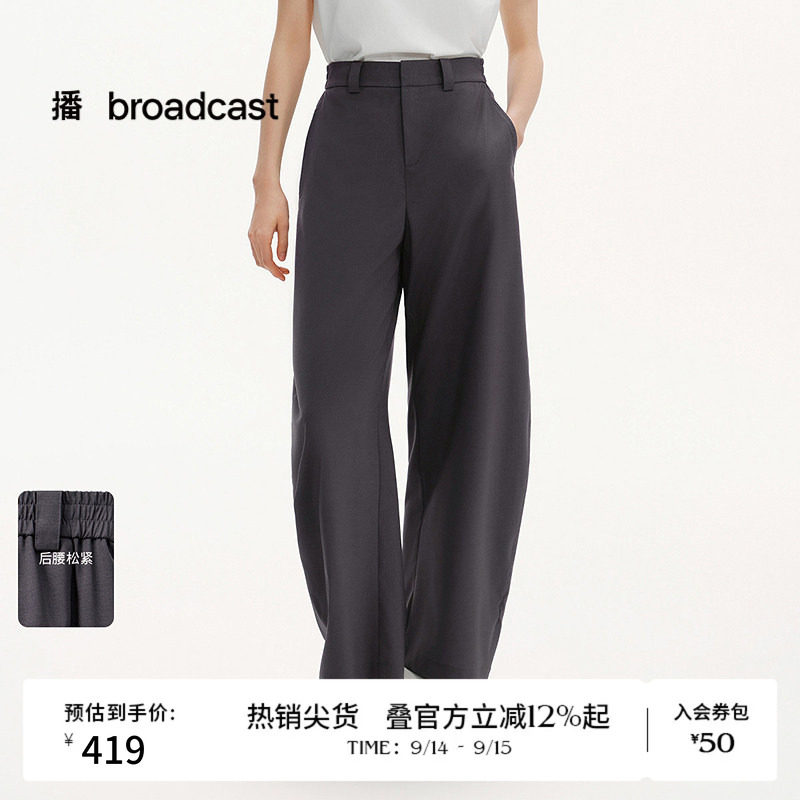 播夏季美式慵懒轻薄镰刀裤女运动风裤子BDS2KD2093图片