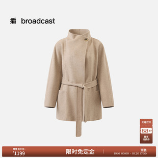 【预售免定金】播26冬毛呢大衣高智风休闲宽松通勤外套DDT4AD2015