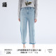 DDR2KD5120 高腰显瘦小个子百搭九分裤 播直筒牛仔裤 女夏季