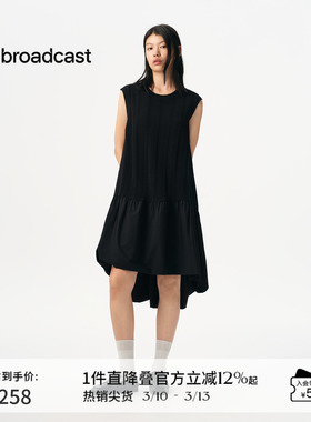 播商场同款宽松圆领无袖连衣裙秋季新品洋气娃娃裙BDS3LD3223