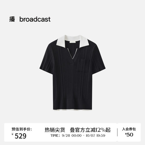播商场同款【伊士曼醋纤】polo领短袖针织衫26春季新款BDT1SD1407