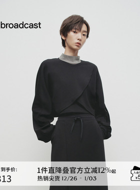 播商场同款法式不规则卫衣女25春季新款设计感显瘦上衣BDS1VD0506