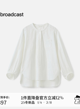 播播法式宽松花式衬衫女秋季黑色气质衬衣女DDS3HD5007