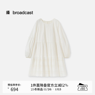 灯笼袖 圆领娃娃裙女秋季 连衣裙DDS3LD5003 长袖 播商场同款