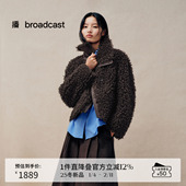 外套女秋冬新款 播商场同款 复古时髦宽松短款 毛绒上衣BDS4AD3887