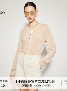 【100%羊毛】播 bo 商场同款24秋新圆领软糯针织衫BDR3UD2008