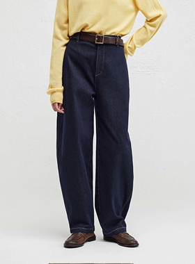 播商场同款港风复古牛仔裤女24秋冬新款宽松显瘦香蕉裤BDR4KD3910