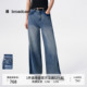 复古长裤 播商场同款 新款 女秋季 BDS3KD3339 宽松阔腿时髦牛仔裤
