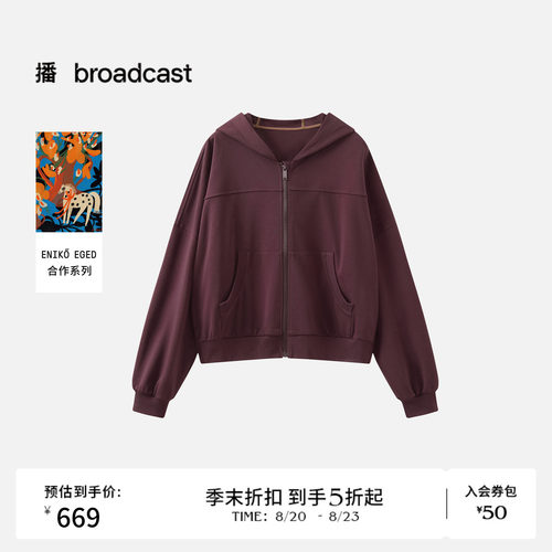 【艺术家合作】商场同款播26春夏新品短款拉链连帽卫衣BDT1WD2307