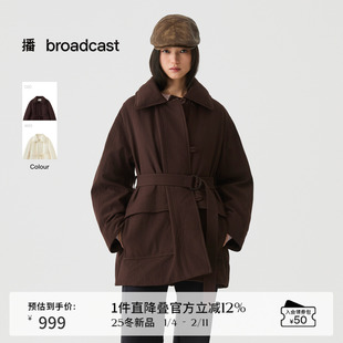 播通勤风衣式短款鸭绒羽绒服女冬季宽松户外外套DDS4RD5266