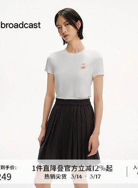 播商场同款休闲气质T恤女春夏宽松短袖上衣BDS2YD2518