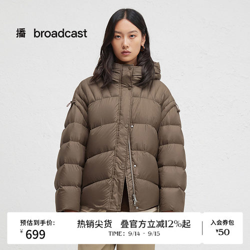 播冬季90白鸭绒羽绒服女休闲宽松面包服保暖外套DDR4RD5081