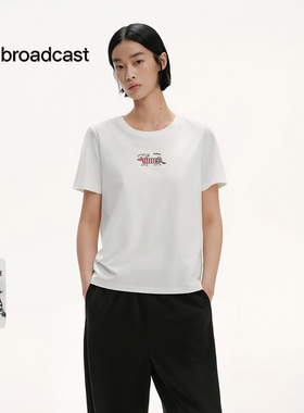 播商场同款Lisa Larson联名休闲宽松短袖T恤女25夏新款BDS2YD2503