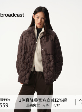 播商场同款短款几何绗缝羽绒服女冬新款宽松鹅绒外套BDS4RD3151