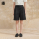 短裤 女2024夏季 新款 播黑色气质西装 高腰显瘦阔腿五分裤 DDR2KD5874