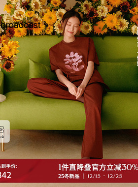 broadcast/播播高腰商场同款倪妮夏宽松慵懒山本直通裤DDS3KD5040