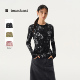 T恤女气质上衣26春新款 播商场同款 晕染印花打底长袖 BDT1YD1222