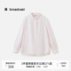 上衣DDS3HD5052 休闲宽松通勤长袖 播花边立领衬衫 女秋季