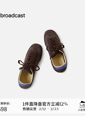 播复古德训鞋女鞋26春季新款显瘦休闲鞋平底鞋BPS3XD8019