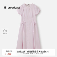 播冷淡系淡人短袖連衣裙女25夏季新款收腰漂亮氣質(zhì)裙子DDS2LD5907