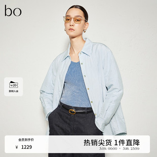 bo系列简约衬衫 播商场同款 领棉服外套女BDR3PD2029 桑蚕丝