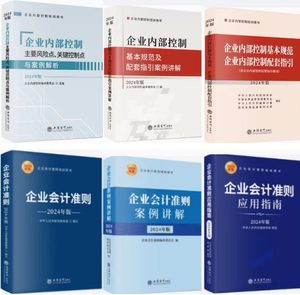 2024年6册企业会计准则应用指南案例讲解企业内部控制基本规范及配套指引案例讲解配套指引含解读主要风险点关键控制点与案例解析