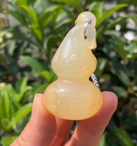 杨玉家天然黄龙玉葫芦手玩件